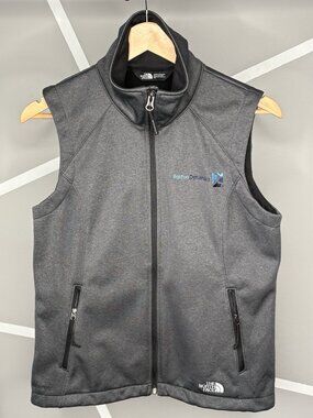 North Face Ridgewall Soft Shell Vest Women’s M Boston Dynamics Charcoal Windwall